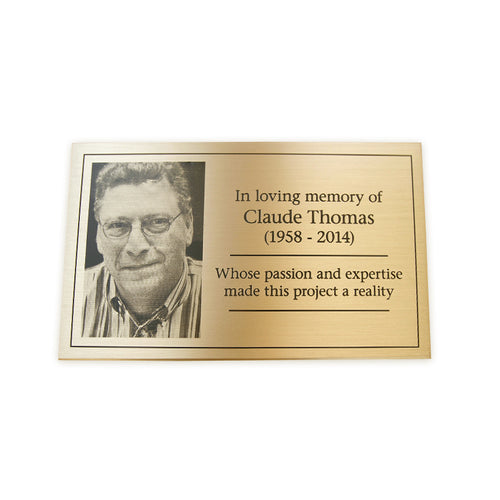 Brass Plaque with Etched Photo