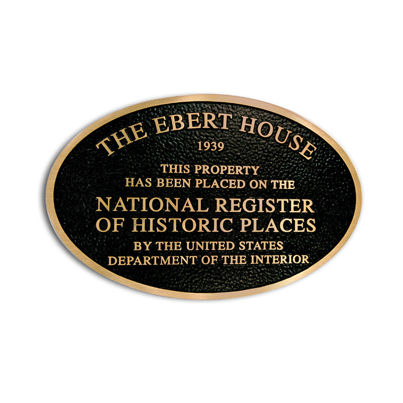 Cast Bronze National Register Plaque