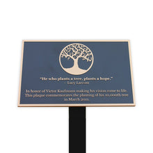 Load image into Gallery viewer, Cast Bronze Garden Plaque with Stake