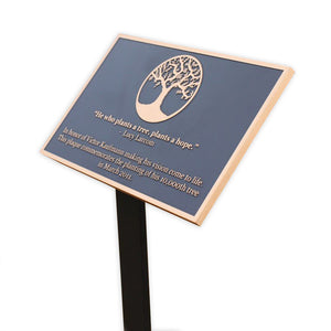 Cast Bronze Garden Plaque with Stake
