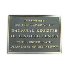 Load image into Gallery viewer, Cast Bronze National Register Plaque
