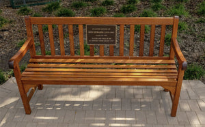 Cast Bronze Park Bench Plaque