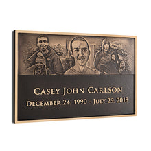 Load image into Gallery viewer, Cast Bronze Plaque with Photo Relief