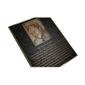 Cast Bronze Plaque with Photo Relief