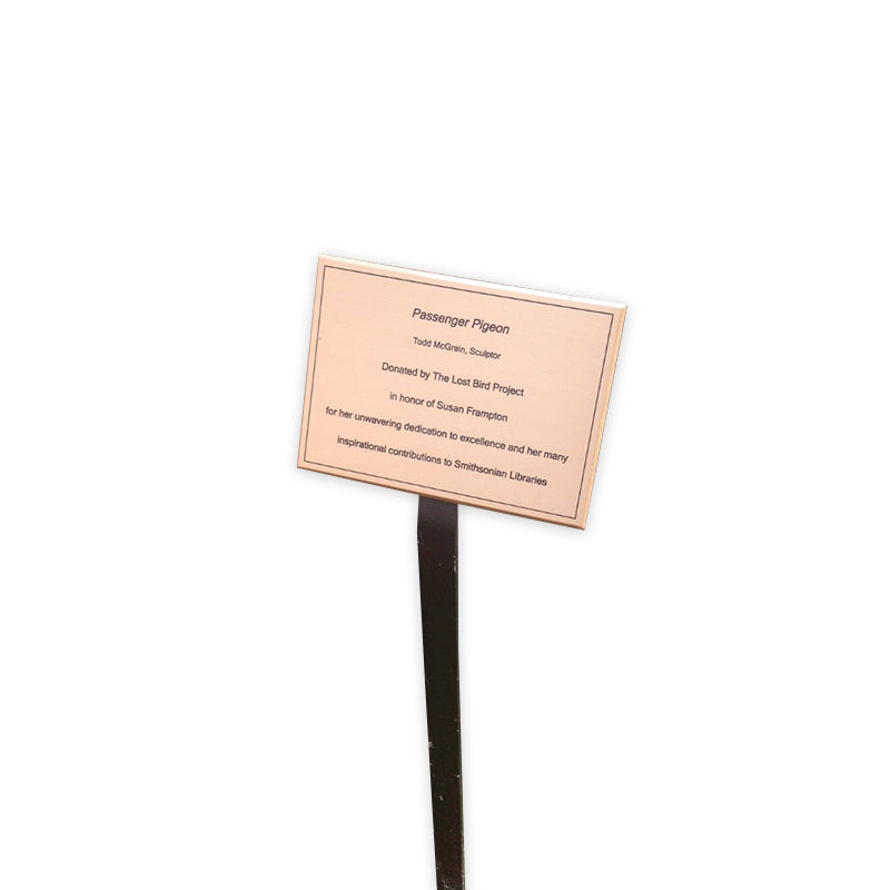 Etched Bronze Garden Plaque with Stake