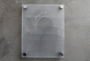 Etched Glass Award Plaque