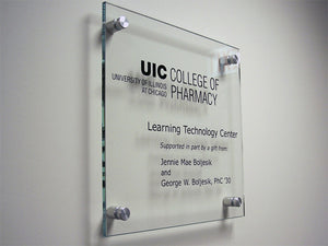Etched Glass Donor Plaque