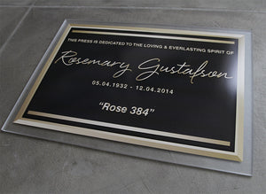 Frosted Acrylic Memorial Plaque